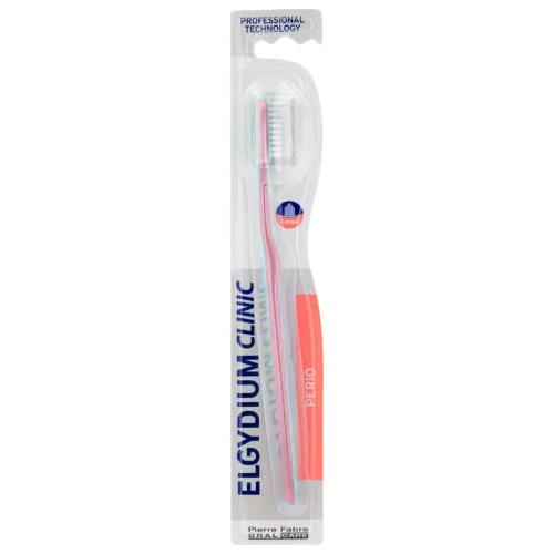 Elgydium Clinic Perio V-Shape Toothbrush Μαλακή Οδοντόβουρτσα Κατάλληλη για Περιοδοντίτιδα 1 Τεμάχιο - Ροζ